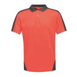 Regatta Contrast Coolweave Polo Shirt Classic Red/Black Small 40" Chest