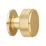 Elite Knobs & Handles Kensington Knurled Cabinet Knob Brushed Brass 35mm