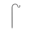 Shepherd Hooks Black 6 Pack