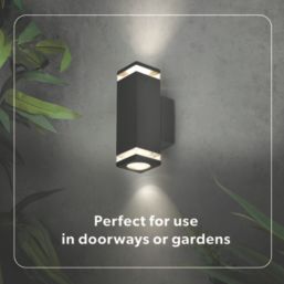 4lite Marinus Square Outdoor Up & Down Wall Light Anthracite