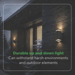 4lite Marinus Square Outdoor Up & Down Wall Light Anthracite