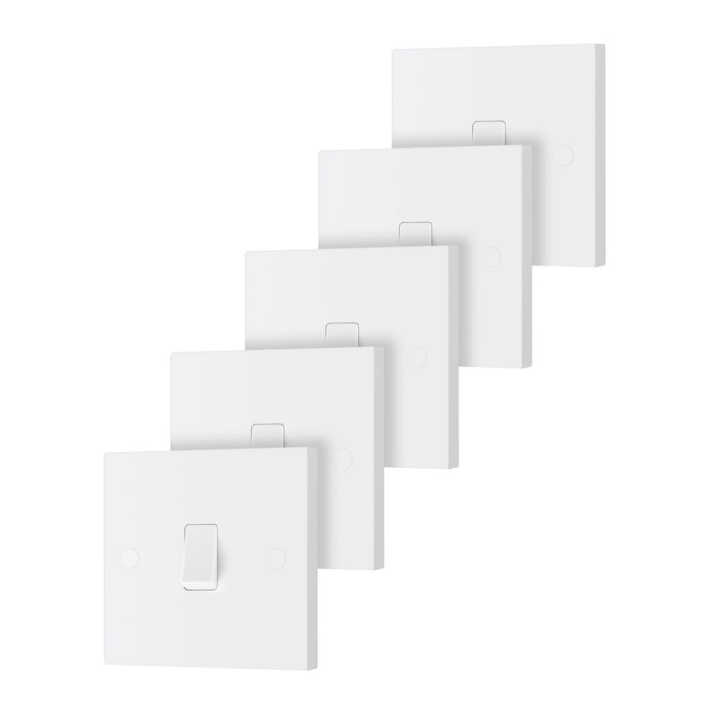 British General 900 Series 20A 16AX 1-Gang 2-Way Light Switch  White  5 Pack