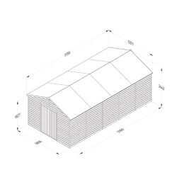 Forest Beckwood 10' x 19' 6" (Nominal) Apex Shiplap Timber Shed