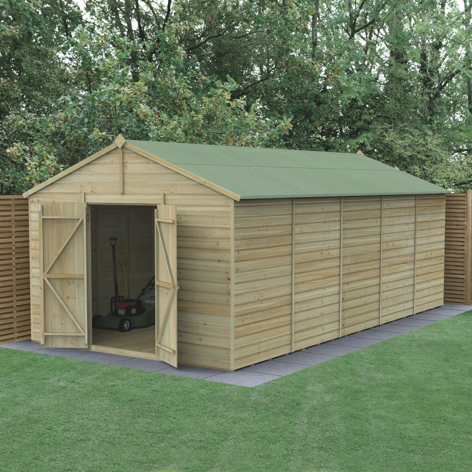 Forest Beckwood 10' x 19' 6" (Nominal) Apex Shiplap Timber Shed (268PW)
