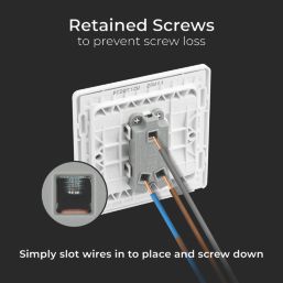 British General Evolve 20A 16AX 1-Gang 2-Way Light Switch  Brushed Steel with White Inserts