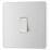 British General Evolve 20A 16AX 1-Gang 2-Way Light Switch  Brushed Steel with White Inserts