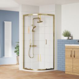 ETAL  Framed Quadrant Shower Enclosure & Tray  Brushed Brass 780mm x 780mm x 1940mm