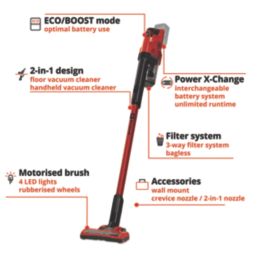 Einhell TE-SV 18 Li-Solo 18V Li-Ion Power X-Change  Cordless  Handstick Vacuum Cleaner - Bare