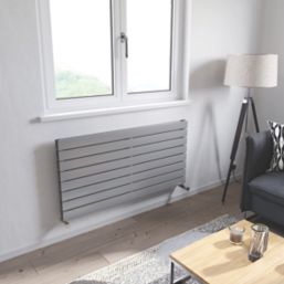 Ximax Oceanus 595mm x 1200mm 3949BTU Silver Horizontal Designer Radiator