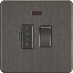 Knightsbridge  13A Switched Fused Spur with LED Smoked Bronze