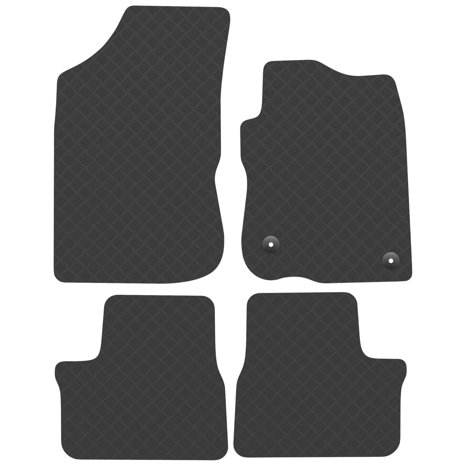 Car Mat Co. Peugeot 2008 2013 - 2020 Rubber Car Mats 4 Piece Set (268VV)