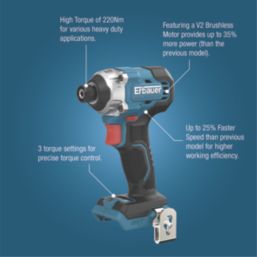 Erbauer ERI1093IPD 18V Li-Ion EXT Brushless Cordless Impact Driver - Bare