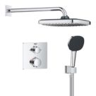Grohe Precision 250 Square HP Rear-Fed Concealed Chrome Thermostatic Shower System