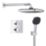 Grohe Precision 250 Square HP Rear-Fed Concealed Chrome Thermostatic Shower System