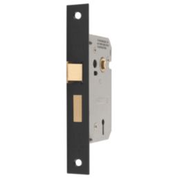 Smith & Locke  3 Lever Matt Black Mortice Sashlock 65mm Case - 44mm Backset