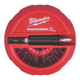 Milwaukee Shockwave 1/4" Hex Shank Mixed Impact Bits 15 Piece Set