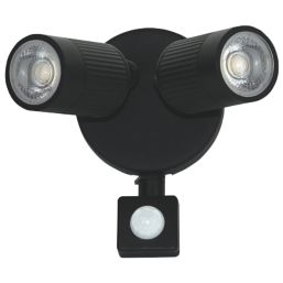 Luceco  Outdoor LED Wall Light With PIR Sensor Black 10W 720lm