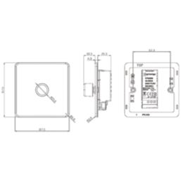 Knightsbridge Screwless 1-Gang 2-Way LED Dimmer Switch  Antique Brass