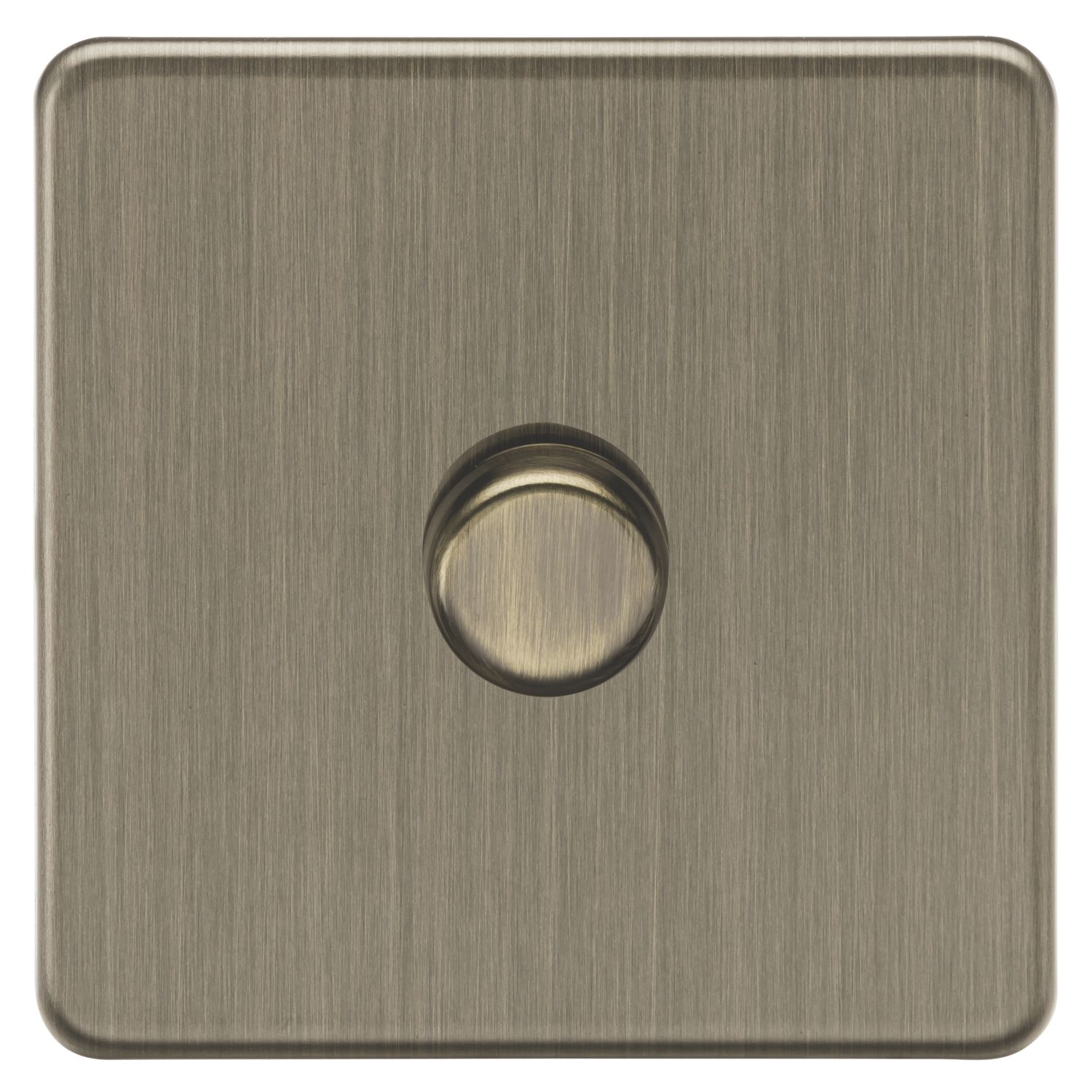 Knightsbridge Screwless 1-Gang 2-Way LED Dimmer Switch Antique Brass (269CR)