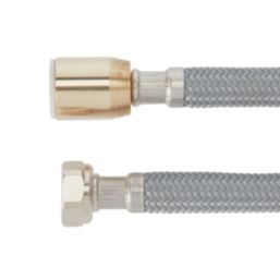 Flomasta Push-Fit Straight Flexible Hose 15mm x 1/2" x 150mm