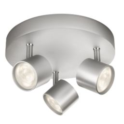 Philips Star LED Round Plate Triple Spotlight Aluminium 13.5W 1500lm