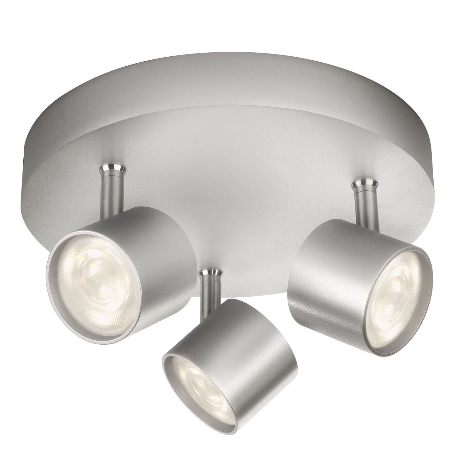 Philips Star LED Round Plate Triple Spotlight Aluminium 13.5W 1500lm (269JA)