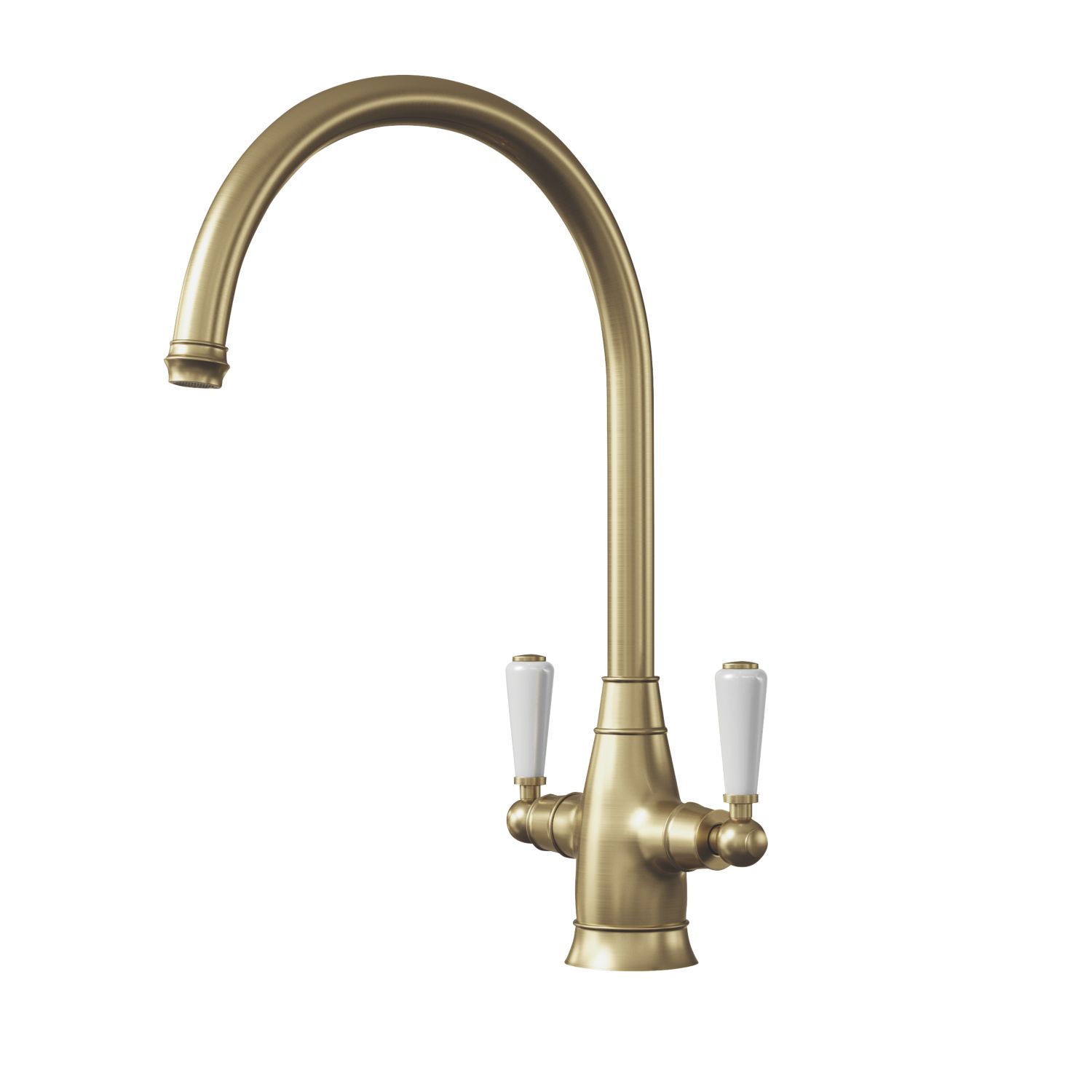 ETAL Oswald Dual Lever Kitchen Mixer Brushed Brass (269JL)