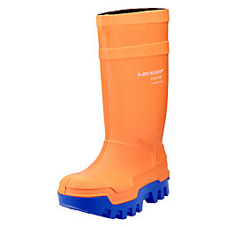 Dunlop Purofort Thermo+   Safety Wellies Orange Size 7