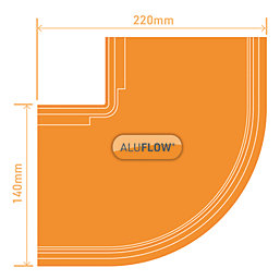 Aluflow  Aluminium 90° Half Round External Gutter Angle White 115mm