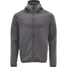 Mascot Customized Front Zip Fleece Hoodie Grey X Large 44" Chest