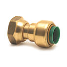 Tectite Classic T62 Brass Push-Fit Straight Tap Connector - Push X BSP Union 3/4" x 3/4"