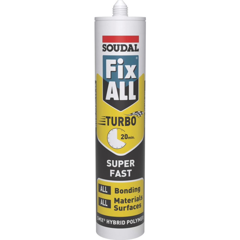 Soudal Fix All Turbo Hybrid Polymer Adhesive White 290ml