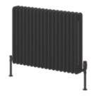 Reina 600mm x 820mm 4622BTU Black Horizontal 2 Column Radiator