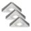 Sensio Treos Triangular LED Cabinet Downlights Brushed Steel 6W 180lm 3 Pack