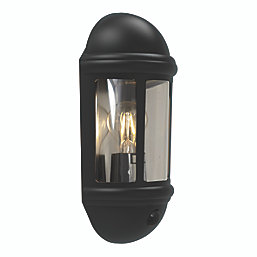 4lite  Outdoor Half Wall Light/Lantern  With PIR Sensor Black