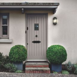 4lite  Outdoor Half Wall Light/Lantern  With PIR Sensor Black