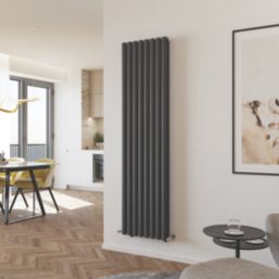 Azur Eclipse Duplex 1800mm x 480mm 4672BTU Anthracite Vertical Designer Radiator