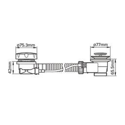 Flomasta Pop-Up Bath Waste Chrome-Plated