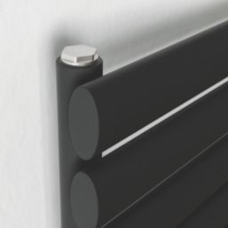 Ximax Fortuna 410mm x 1800mm 2754BTU Black Horizontal Designer Radiator