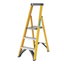 Zarges Fibreglass 1.37m 3 Step Platform Step Ladder