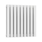 Reina Elips Double 600mm x 540mm 2156BTU White Vertical Designer Radiator