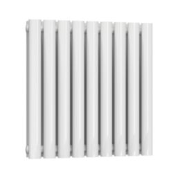 Reina Elips Double 600mm x 540mm 2156BTU White Vertical Designer Radiator
