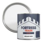 Fortress Trade 1Ltr White Gloss Water-Based Trim Paint