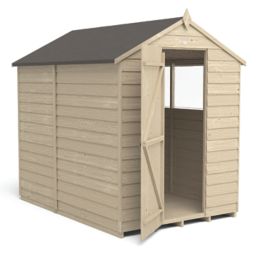 Forest  5' x 7' (Nominal) Apex Overlap Timber Shed with Base