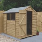 Forest  5' x 7' (Nominal) Apex Overlap Timber Shed with Base