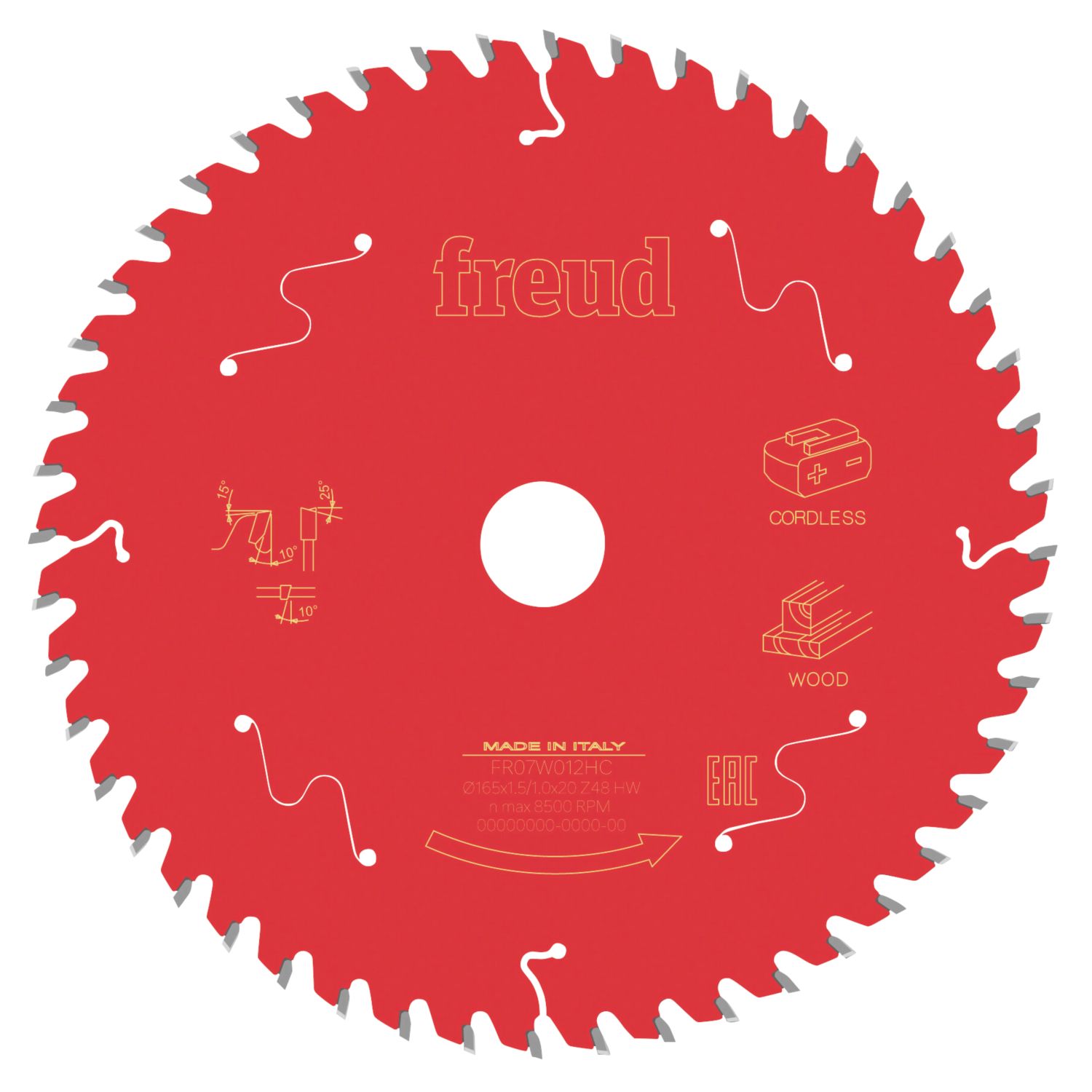 Freud Wood Circular Saw Blade 165mm x 20mm 48T (270KJ)