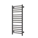 Reina 1200mm x 500mm 563BTU Black Flat Electric Towel Radiator