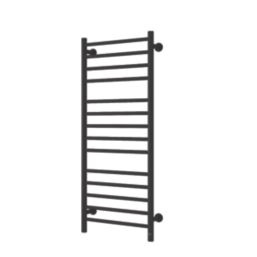 Reina 1200mm x 500mm 563BTU Black Flat Electric Towel Radiator