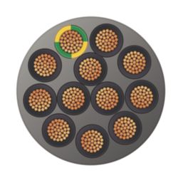 Time 12-Core YY Grey 0.75mm²  Unscreened Control Cable 1m Coil