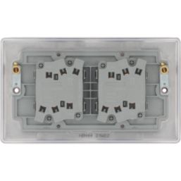 British General Nexus Metal 20A 16AX 4-Gang 2-Way Light Switch  Black Nickel